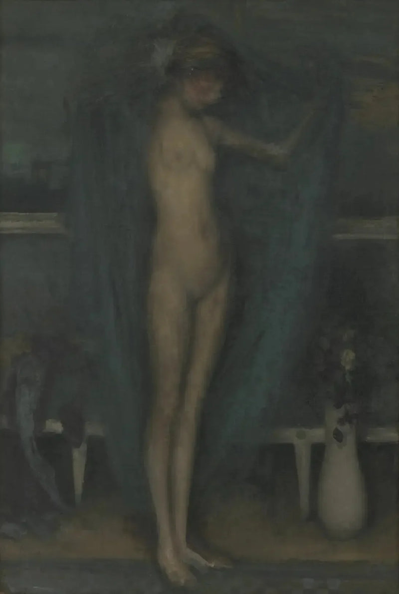 Harmonie in blauw en goud: Het kleine blauwe meisje - James Abbott McNeill Whistler