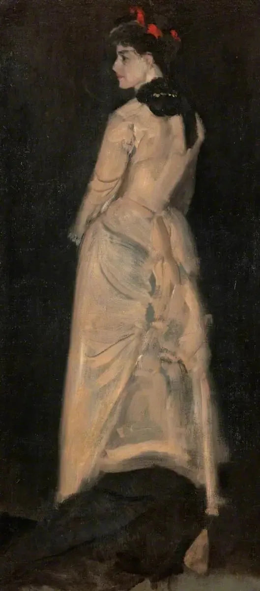 Harmonie in kleur huid en zwart: Portret van mevrouw Louise Jopling 1877 (olie) - James Abbott McNeill Whistler