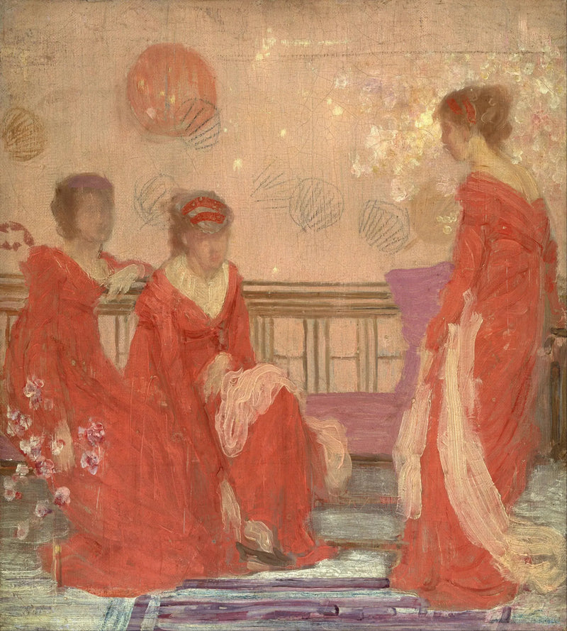 Harmonie in kleur huid en rood - James Abbott McNeill Whistler