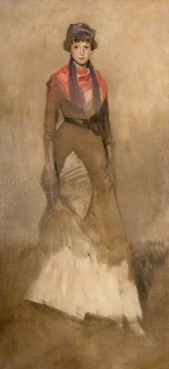 Harmonie in fauve en paarse kleur: Miss Finch - James Abbott McNeill Whistler