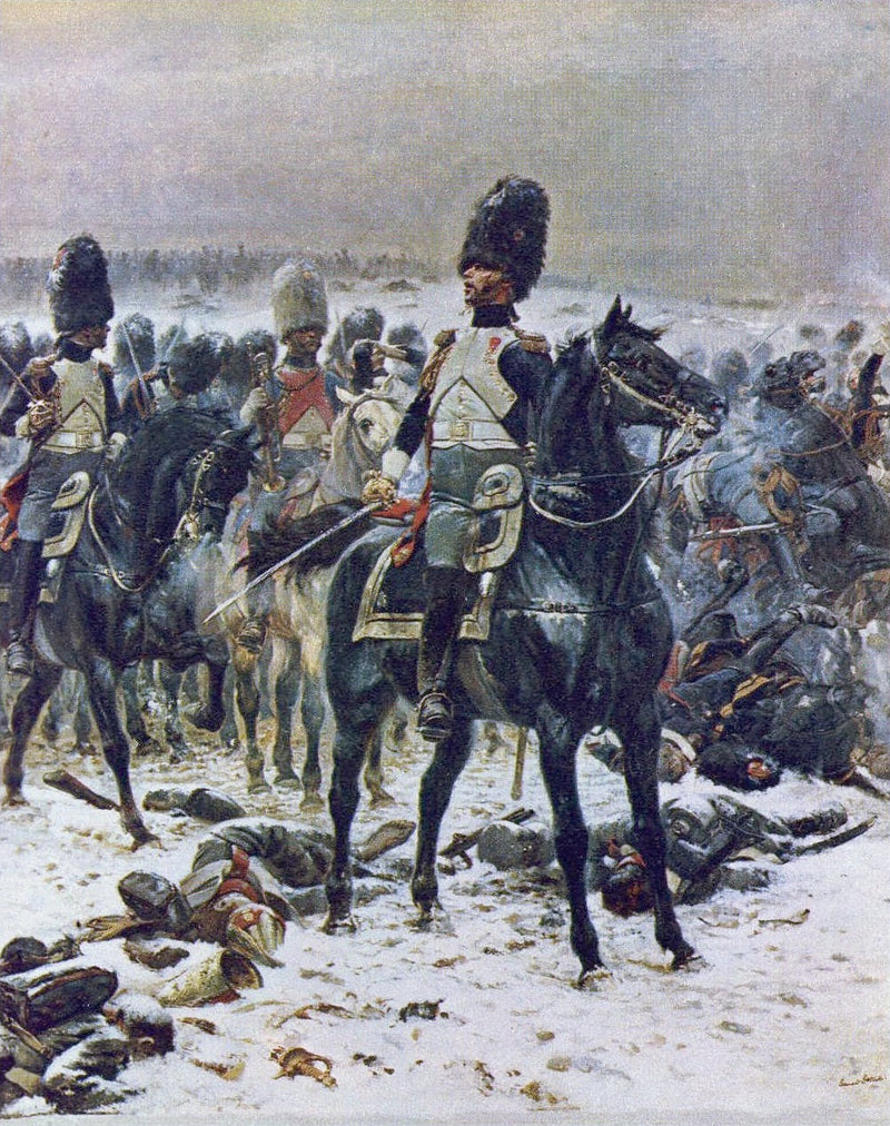 Houd de hoofden omhoog! kolonel Lepic in Eylau op 8 februari 1807 - Édouard Detaille