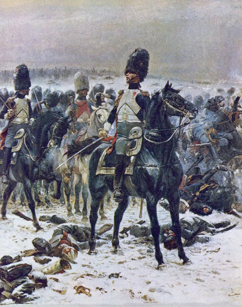 Houd de hoofden omhoog! kolonel Lepic in Eylau op 8 februari 1807 - Édouard Detaille