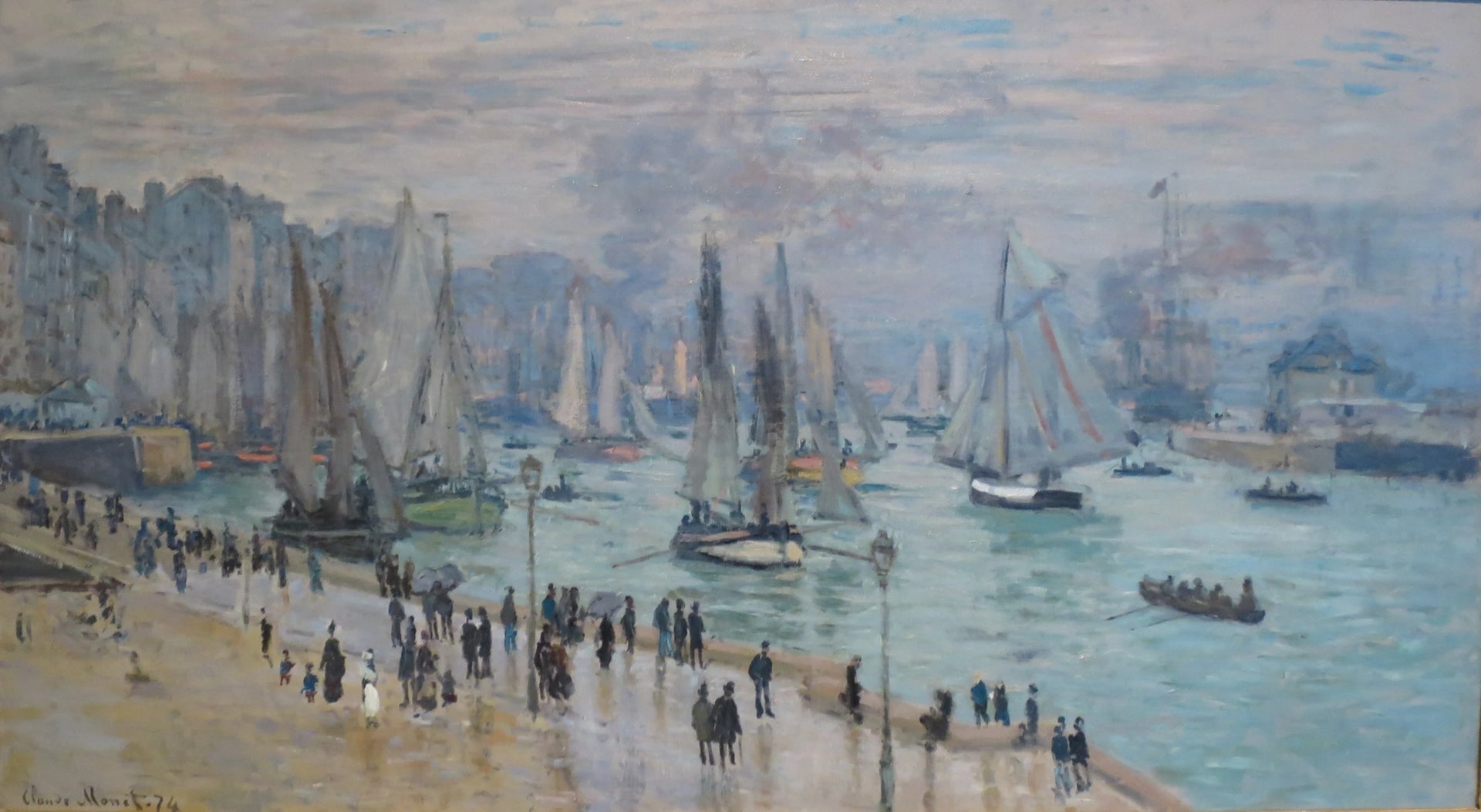Le Havre, bateaux de pêche sortant du port W296 par Claude Monet, 1874
