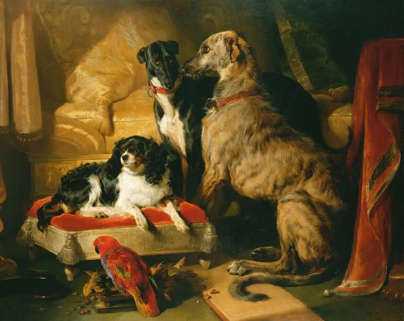 Hector, Néron en Dash met de papegaai, Lory - Edwin Henry Landseer

Source:
Hector, Néron et Dash avec le perroquet, Lory - Edwin Henry Landseer