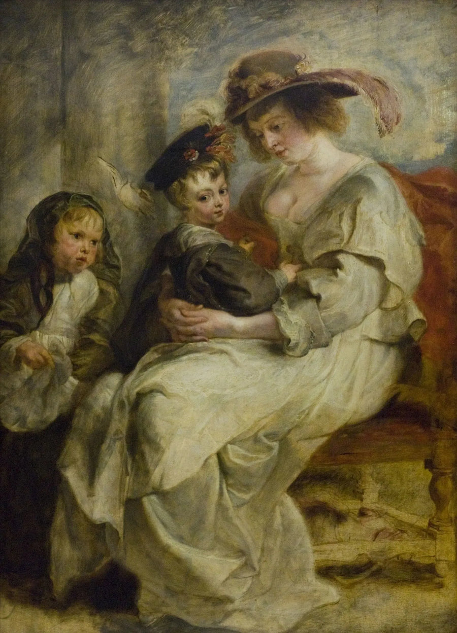 Hélène Fourment en twee van haar kinderen - Peter Paul Rubens
