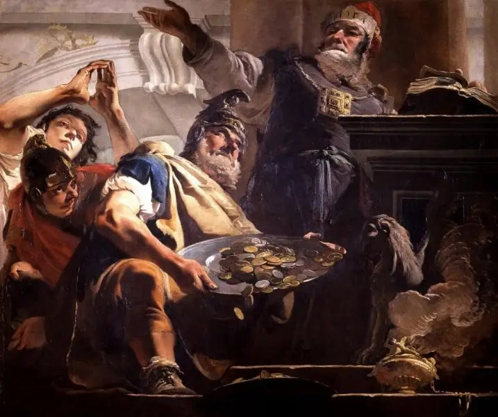 Héliodore plundert de tempel - Giovanni Battista Tiepolo