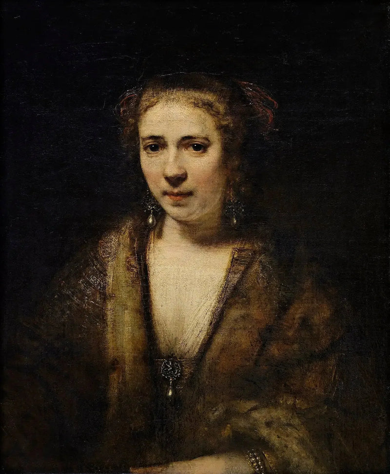 Hendrickje Stoffels met fluwelen baret - Rembrandt