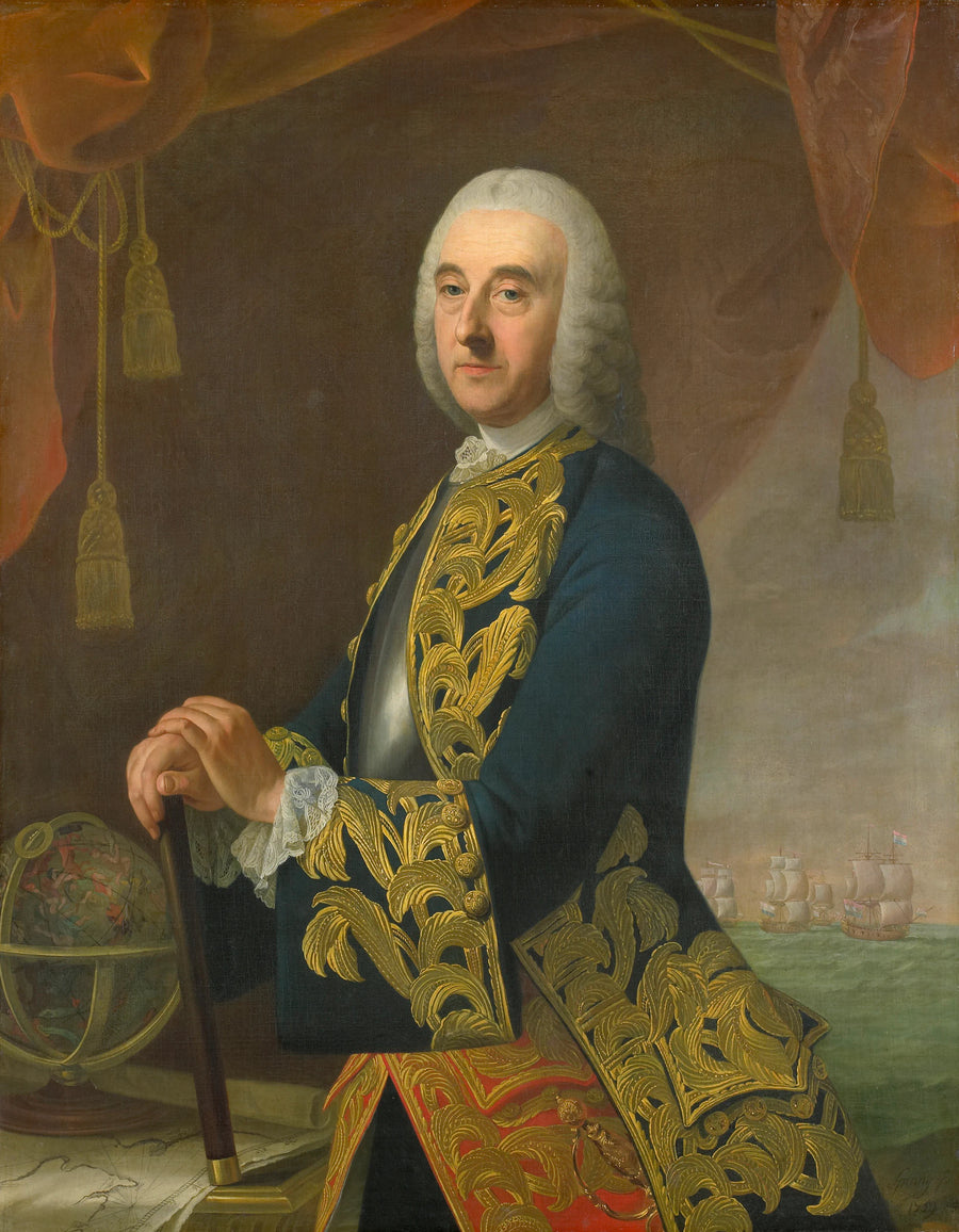 Hendrik Lijnslager (1693-1768). Vice-amiral, fils de Harmen Lijnslager et de Judith Allijn - Guillaume de Spinny
