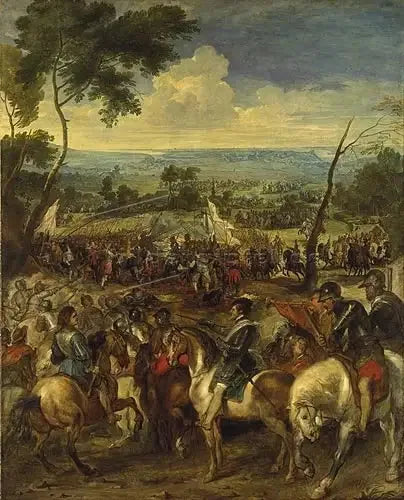 Henri IV bij de Slag bij Arques - Peter Paul Rubens