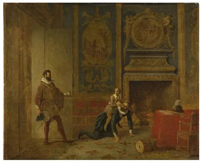 Hendrik IV, de Dauphin en de ambassadeur van Spanje - Jean-Auguste-Dominique Ingres