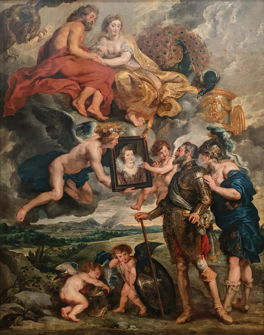Henri IV ontvangt het portret van Marie de Médicis - Peter Paul Rubens