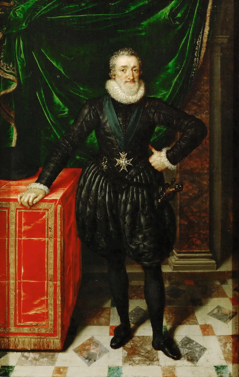 Henri IV, koning van Frankrijk, in een zwart kostuum - Frans Pourbus de Jonge

Source:
Henri IV, roi de France, en costume noir - Frans Pourbus the Younger