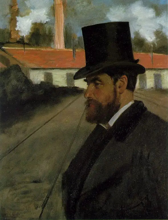 Henri Rouart voor zijn fabriek - Edgar Degas