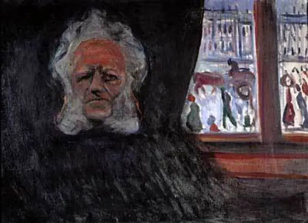 Henrik Ibsen in het Grand Café - Edvard Munch