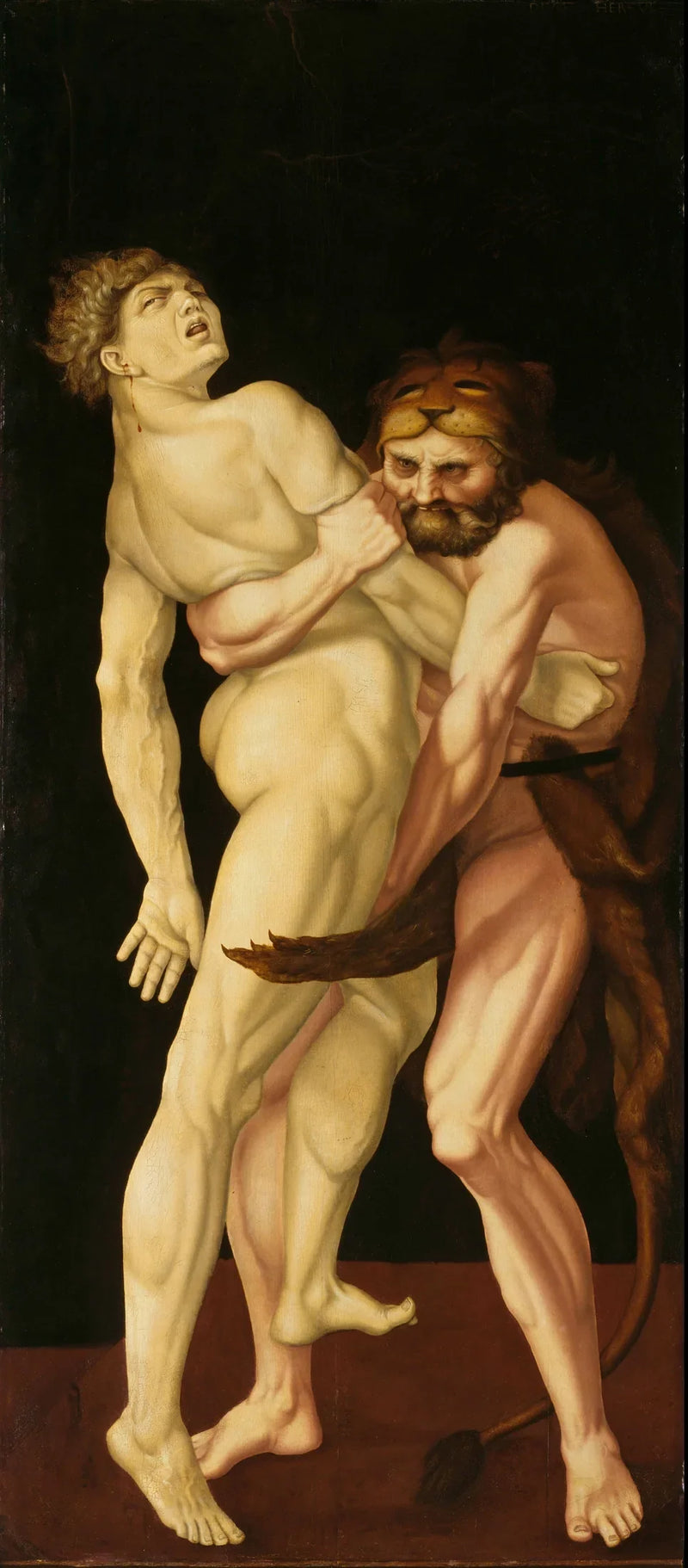 Héracles en Antaeus - Hans Baldung Grien