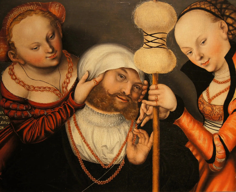 Hercules en Omphale - Lucas Cranach de Oudere