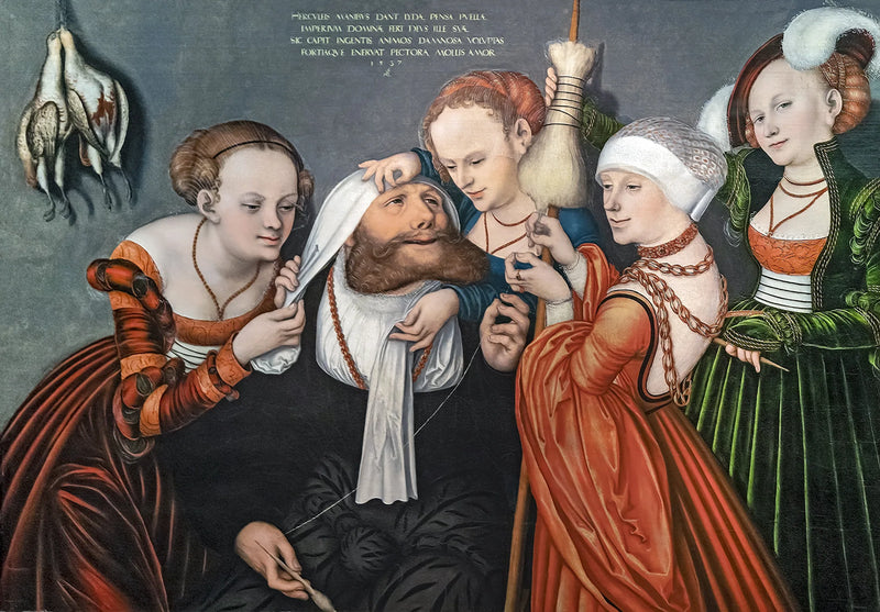 Hercules aan het hof van Omphale - Lucas Cranach de Oudere