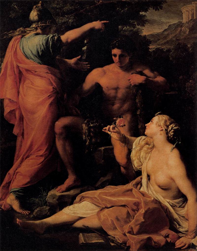 Hercules bij de kruising der wegen - Pompeo Batoni