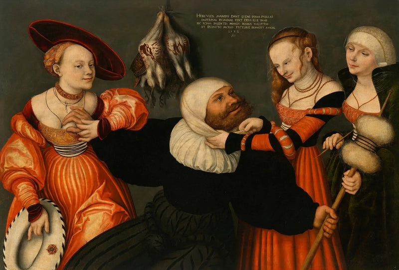 Hercules met Omphale - Lucas Cranach de Oudere