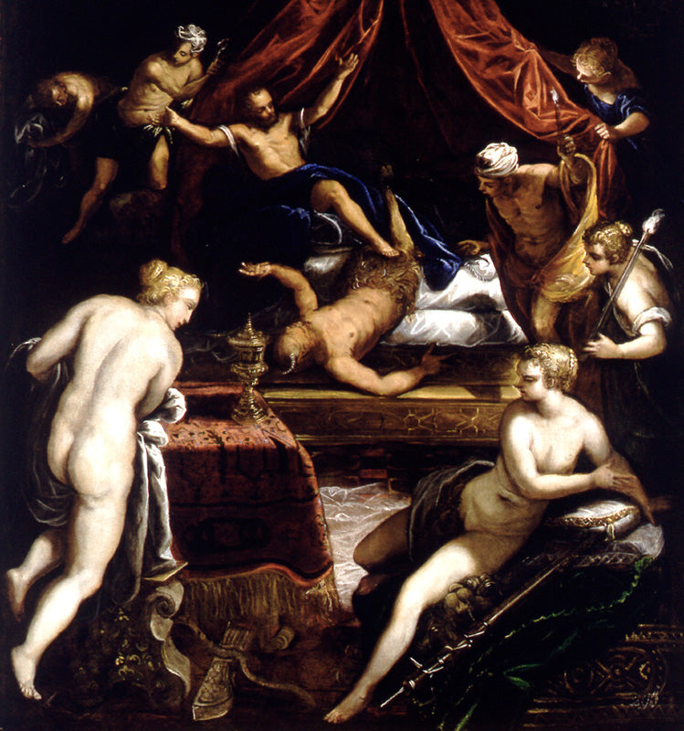 Hercules die de Faun jaagt - Jacopo Tintoretto