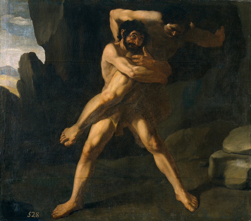 Hercules de Strijder met Antaeus - Francisco de Zurbarán
