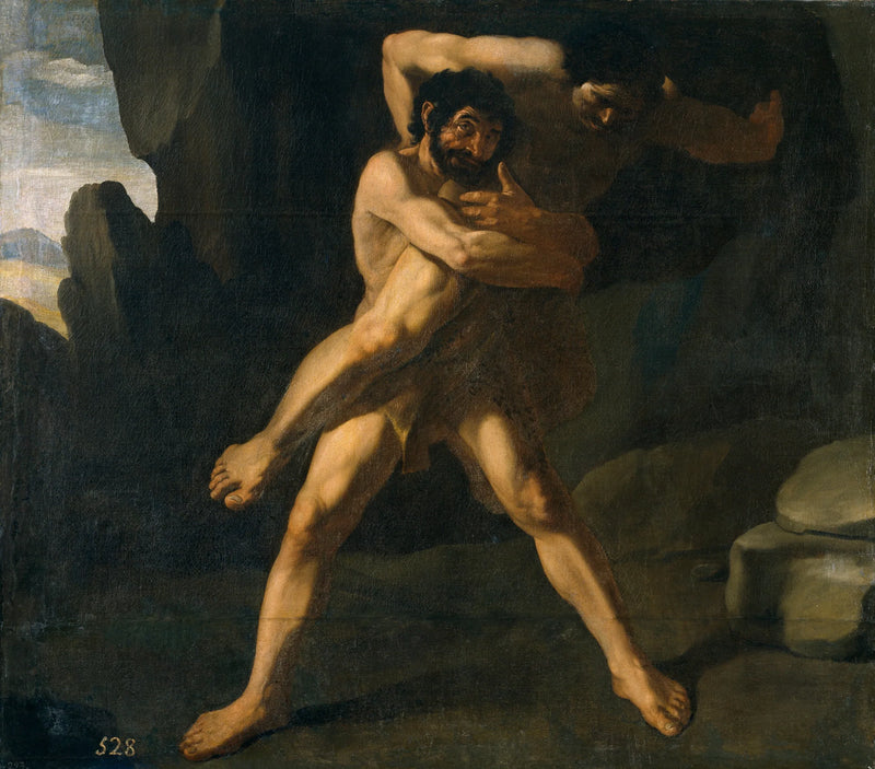 Hercules de Strijder met Antaeus - Francisco de Zurbarán