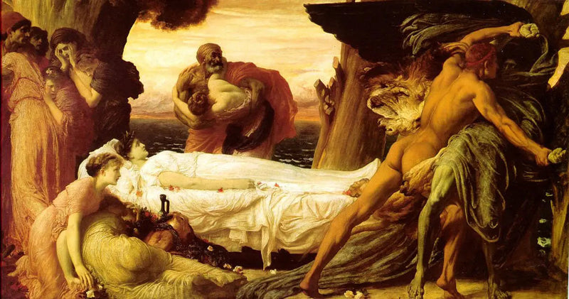 Hercules die de dood bevecht om Alceste te redden - Frederic Leighton

Source:
Hercule combattant la mort pour sauver Alceste - Frederic Leighton