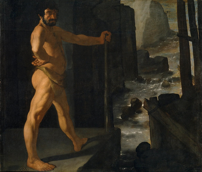 Hercules die de loop van de rivier Alphée afleidt - Francisco de Zurbarán