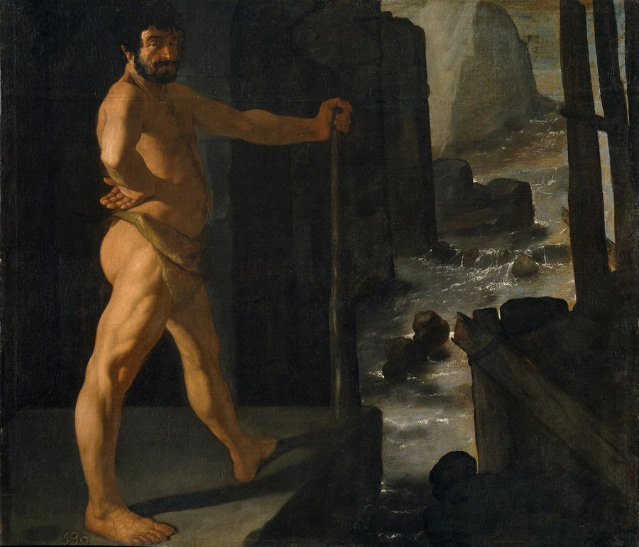 Hercules die de loop van de rivier Alphée afleidt - Francisco de Zurbarán