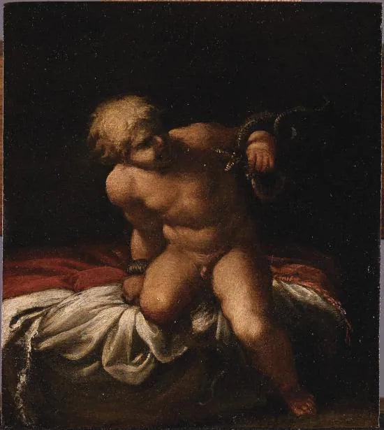 Hercules als kind die de slangen verstikt - Annibale Carracci