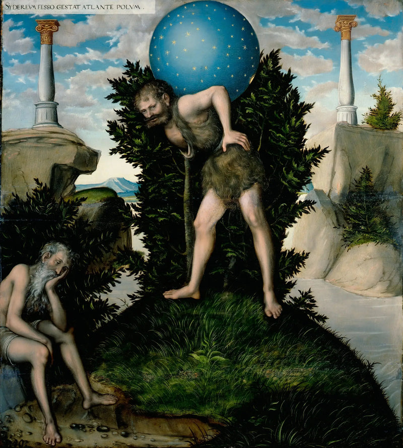Hercules en Atlas - Lucas Cranach de Oudere