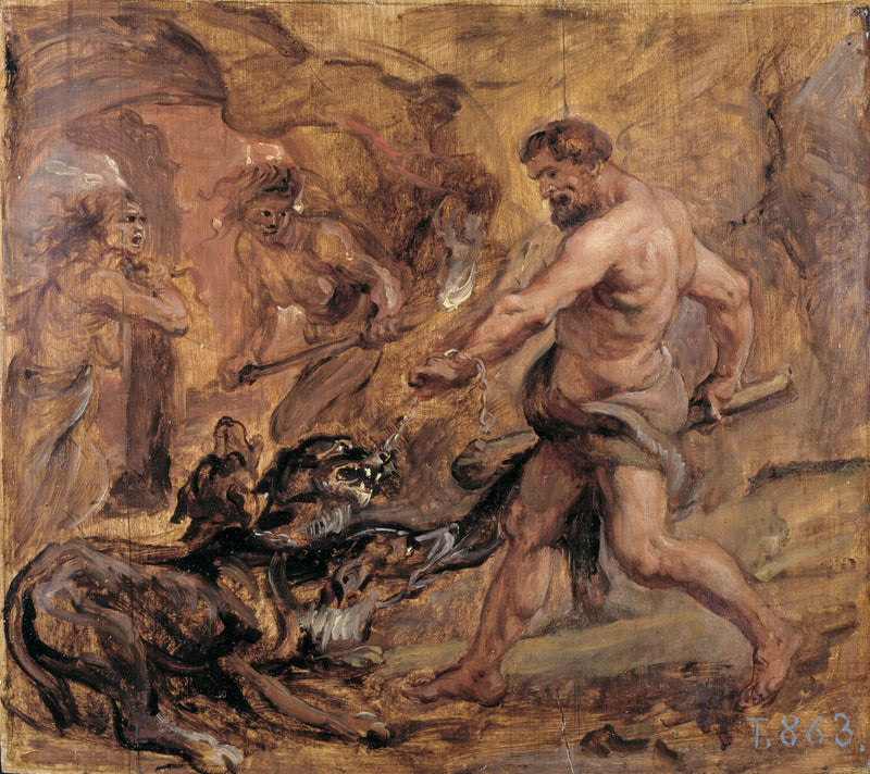 Hercules en Cerberus - Peter Paul Rubens