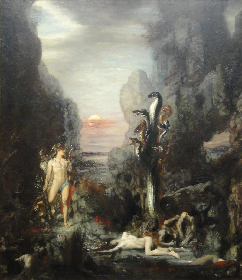 Hercules en de Hydra van Lerne - Gustave Moreau