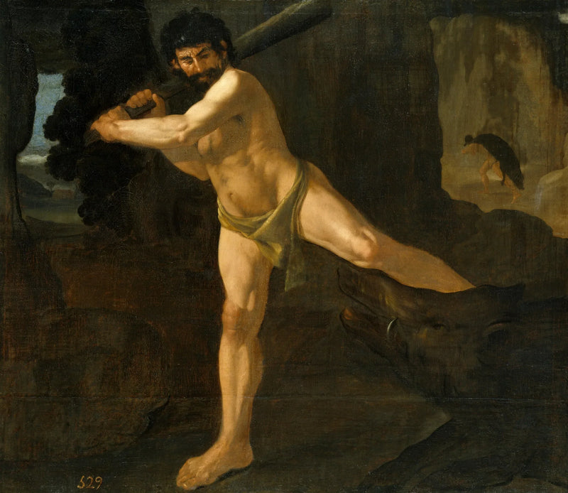 Hercules en de everzwijn van Erymanthe - Francisco de Zurbarán