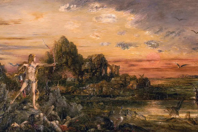 Hercules en de vogels van het Stymphalese Meer - Gustave Moreau