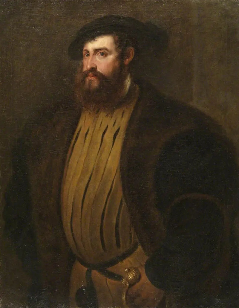 Hernán Cortés (?) (naar Titiaan) - Peter Paul Rubens