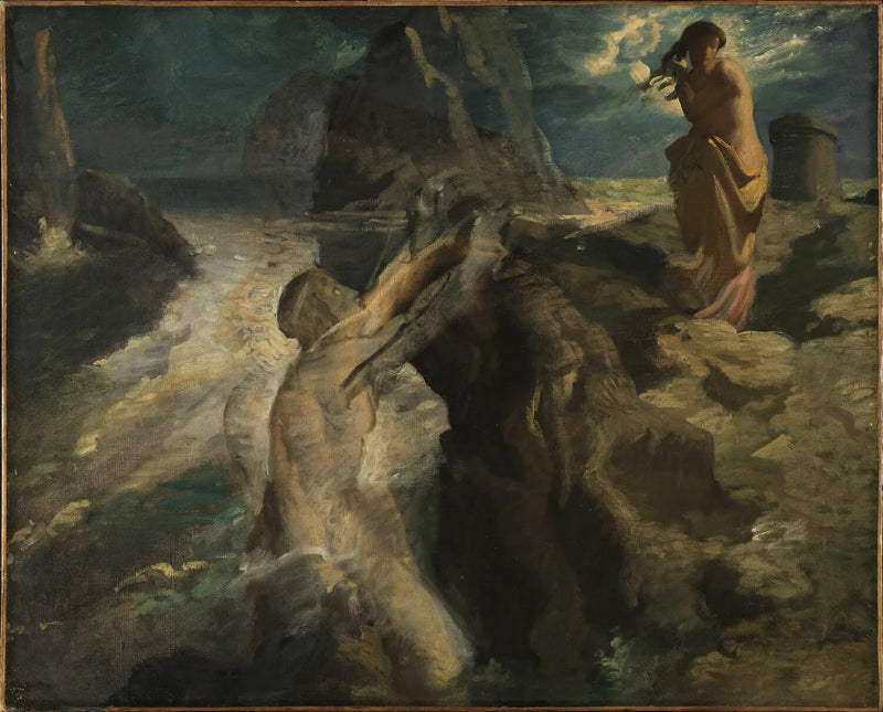 Héro en Léandre - Théodore Chassériau