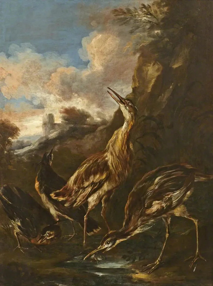  Ooievaars en wulpen - Melchior de Hondecoeter