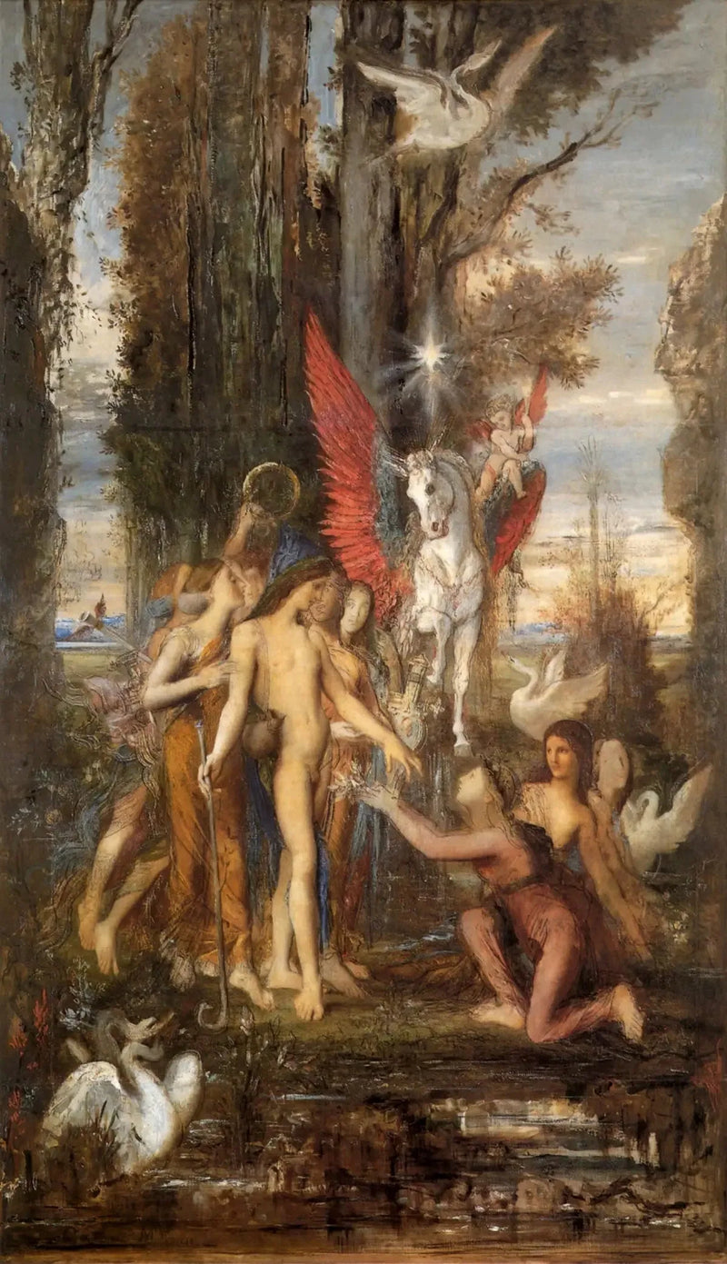 Hesiodus en de Musea - Gustave Moreau