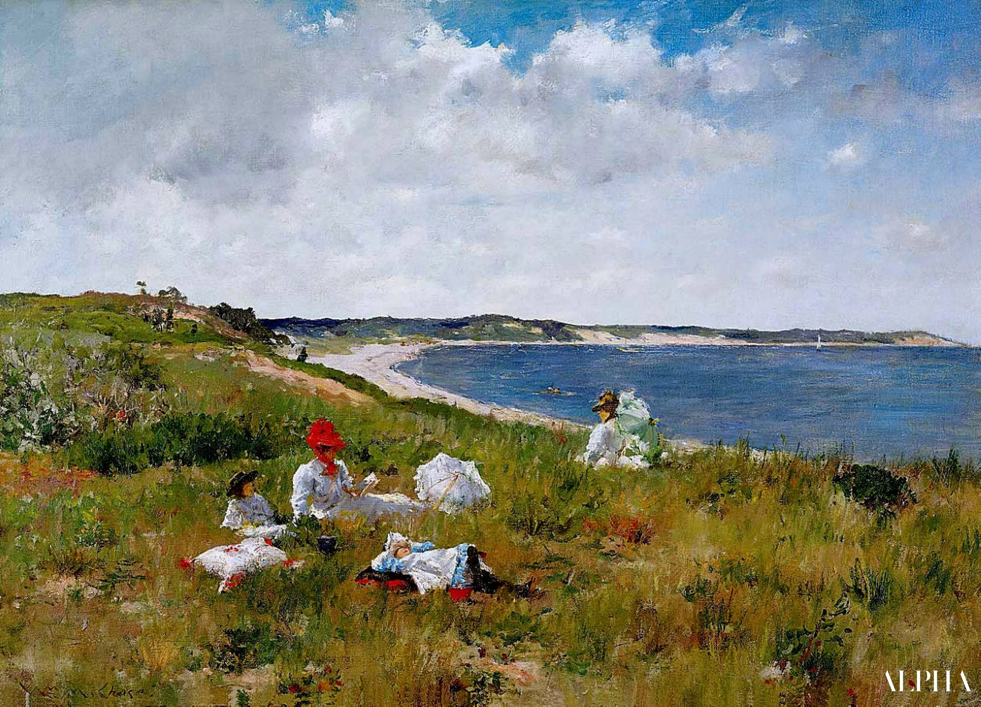 Idle Hours - William Merritt Chase - Reproducties van schilderijen en hoogwaardige schilderijen