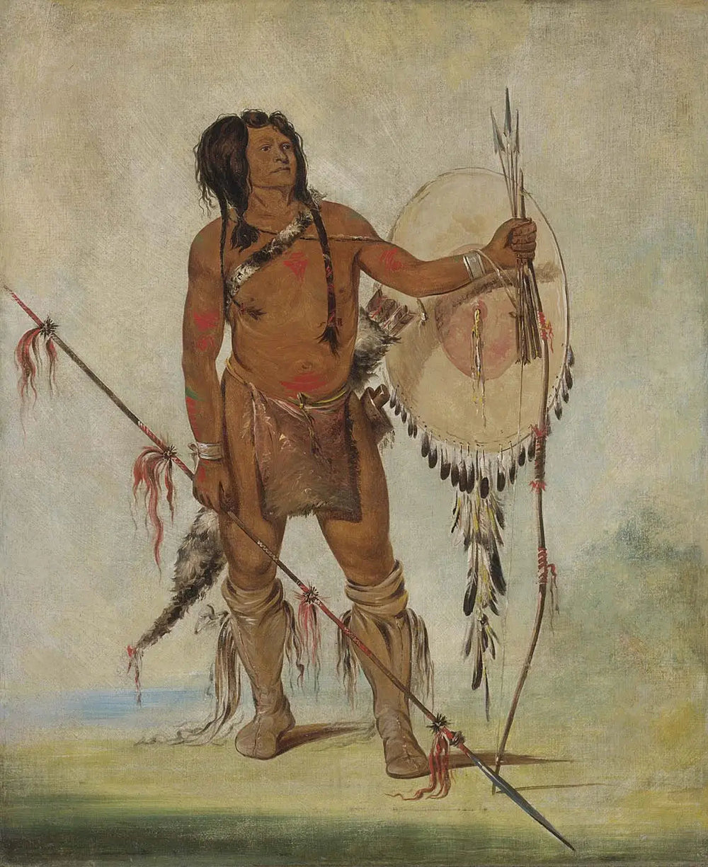His-oo-sán-chees, Petit Espagnol, un Guerrier - George Catlin image 1 tableau peint à l’huile sur toile