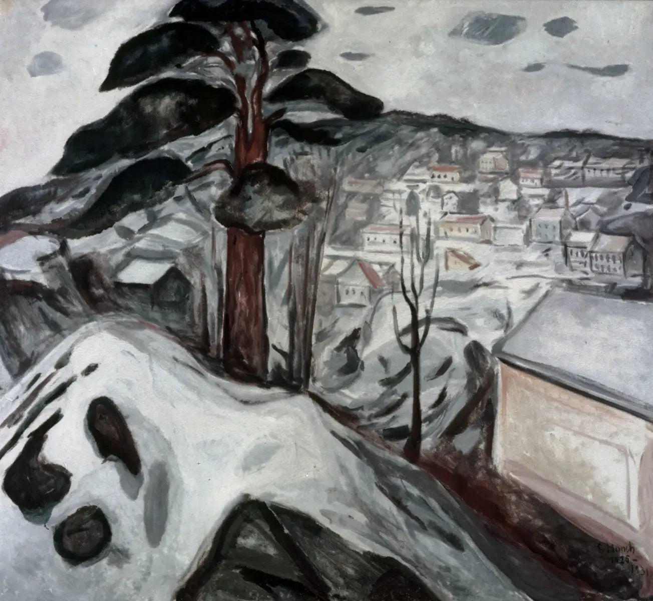 Hiver à Kragerø - Edvard Munch image 1 copie peinte à la main à l’huile
