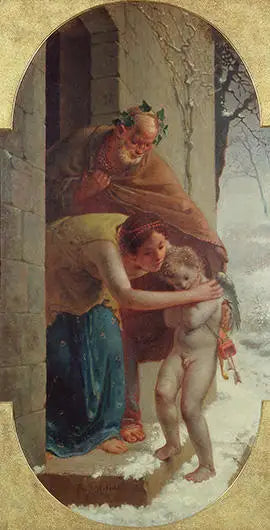 Hiver (Cupidon gelé) - Jean-François Millet - Alpha Reproduction