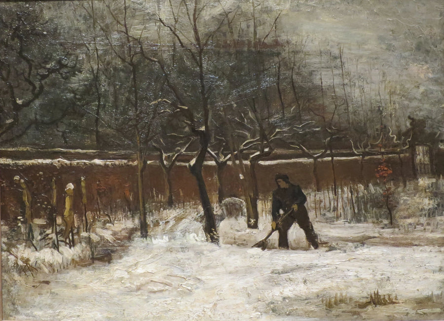 Winter (De tuin van de pastorie onder de sneeuw) - Vincent van Gogh