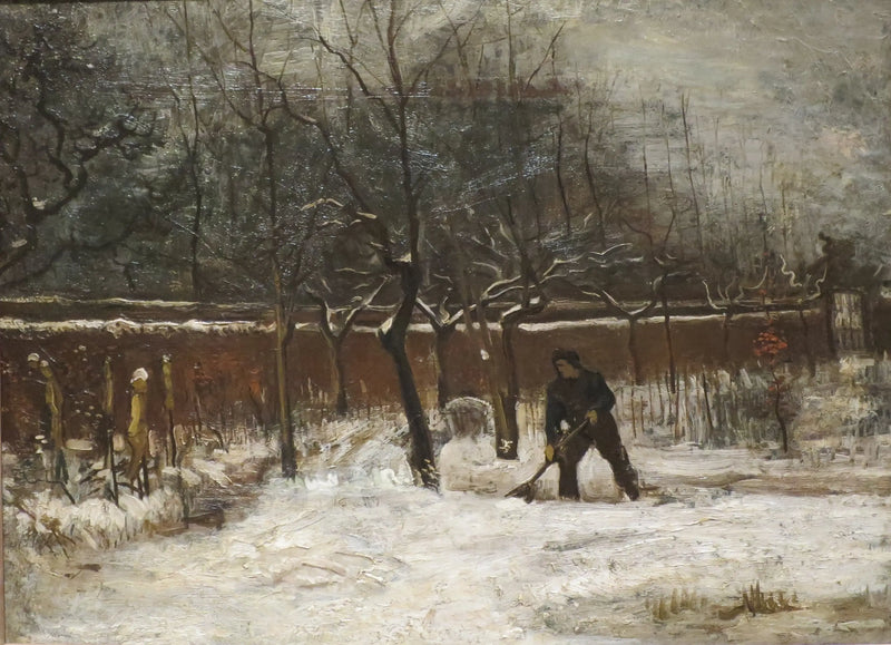 Winter (De tuin van de pastorie onder de sneeuw) - Vincent van Gogh
