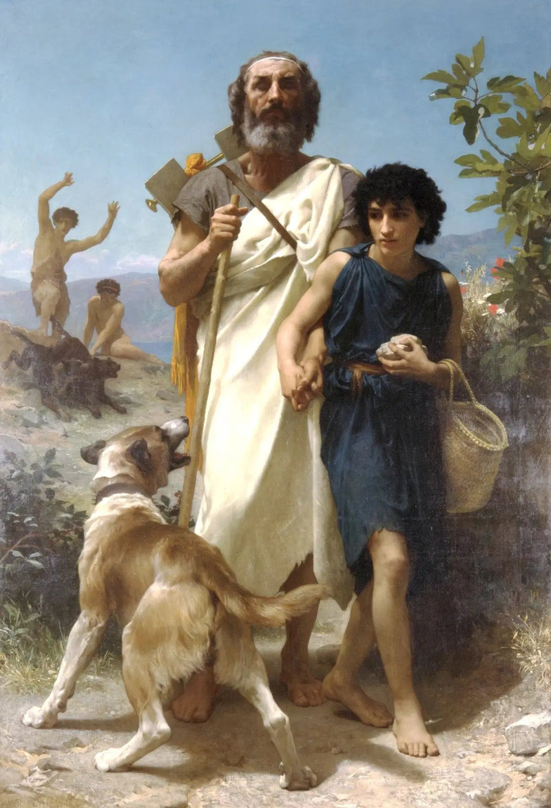 Homer en zijn gids - Bouguereau