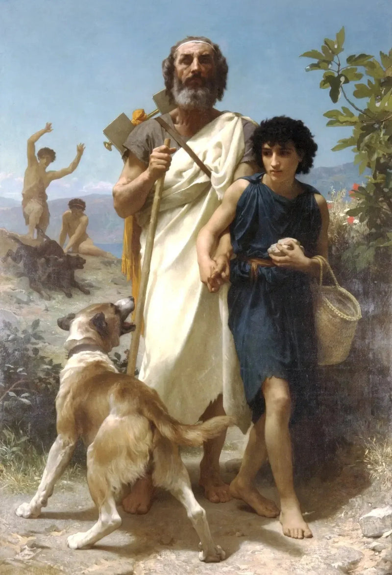 Homer en zijn gids - Bouguereau