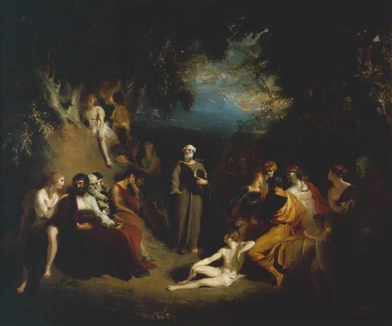 Homerus die zijn gedichten voordraagt - Thomas Lawrence