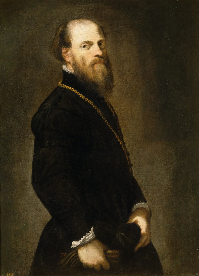 Man met gouden ketting - Jacopo Tintoretto