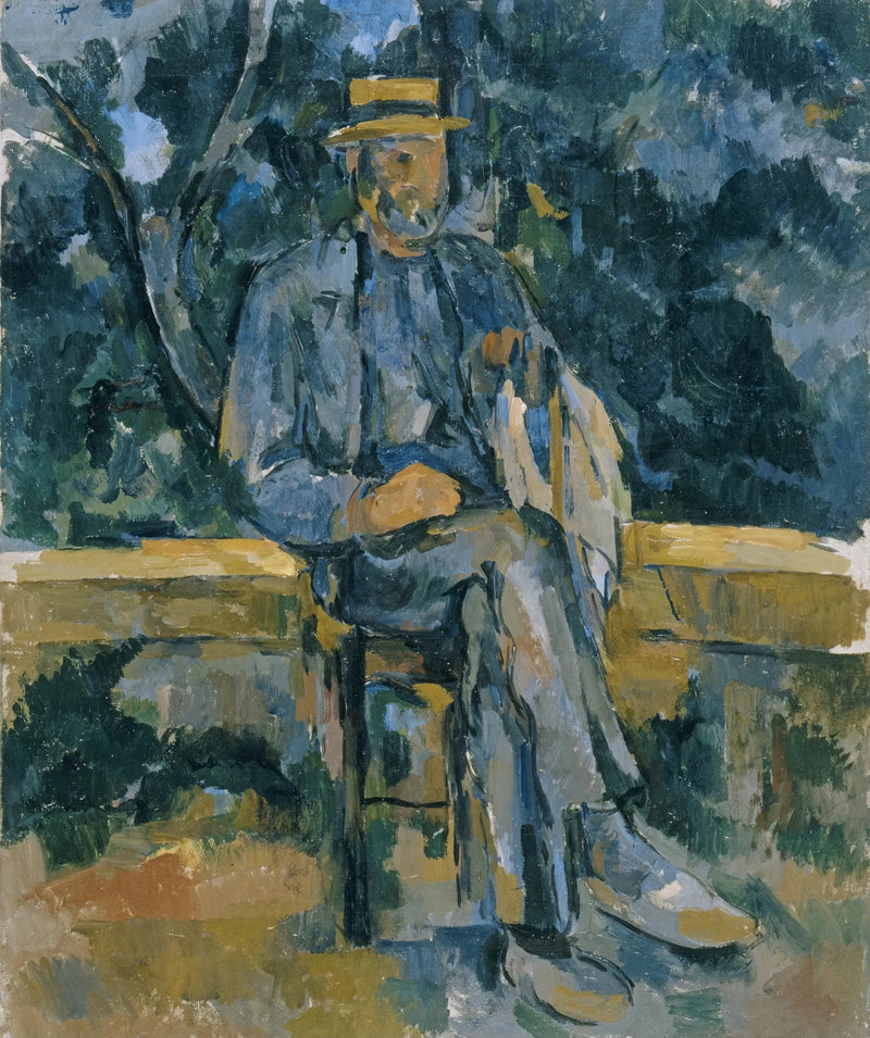 Zittende man - Paul Cézanne